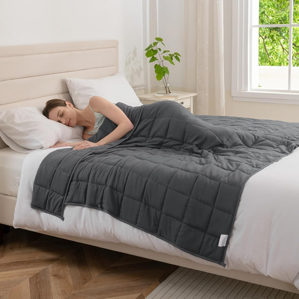 Weighted Blanket for Adults - Grey - 6kg 125x180cm - Stress & Sleep Relief