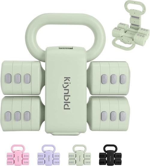 4-in-1 Adjustable Dumbbell Set 2–5.5LB Each Kettlebell Combo Home Gym
