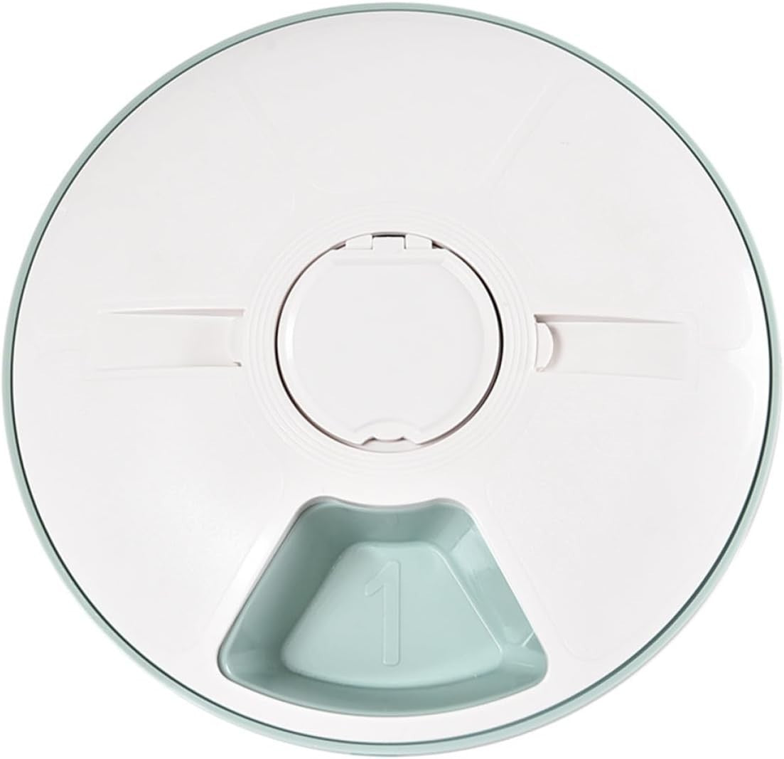 Automatic Pet Feeder 6 Meal Timer Food Dispenser Anti Slip Feeding Bowl