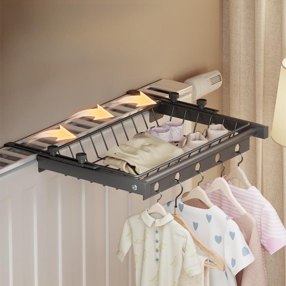 Adjustable Radiator Clothes Airer – High Load Drying Rack for Indoor Laundry