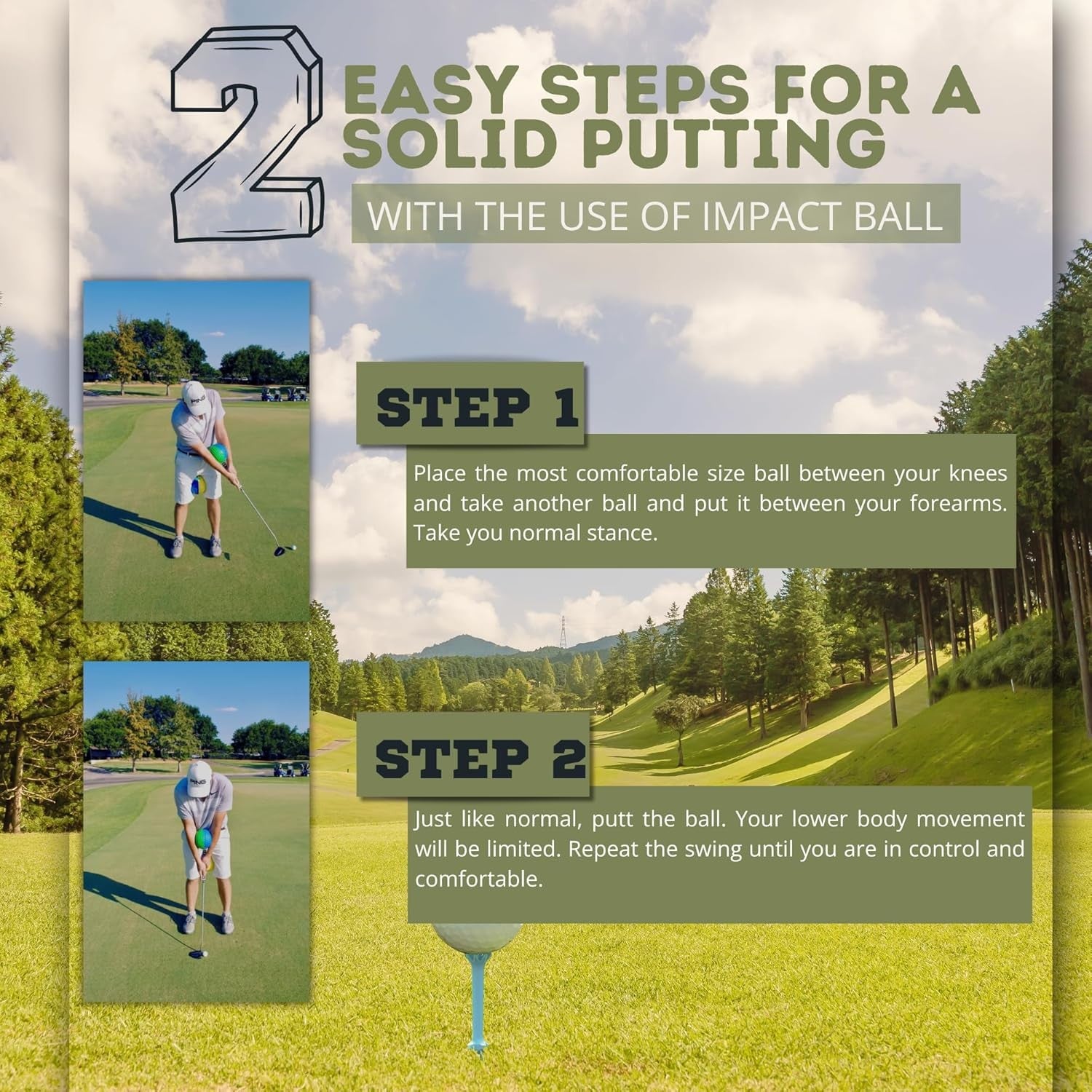 Golf Impact Ball Swing Trainer Aid Improve Contact
