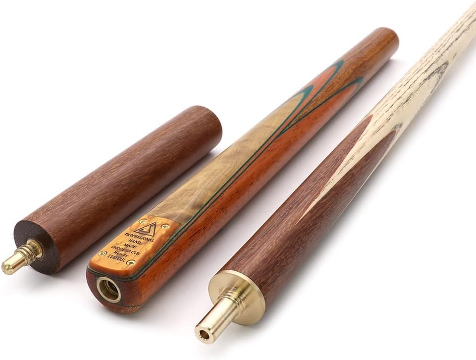 Handcrafted 57in Snooker Cue 18oz 9.5mm Tip Dual Extensions Case