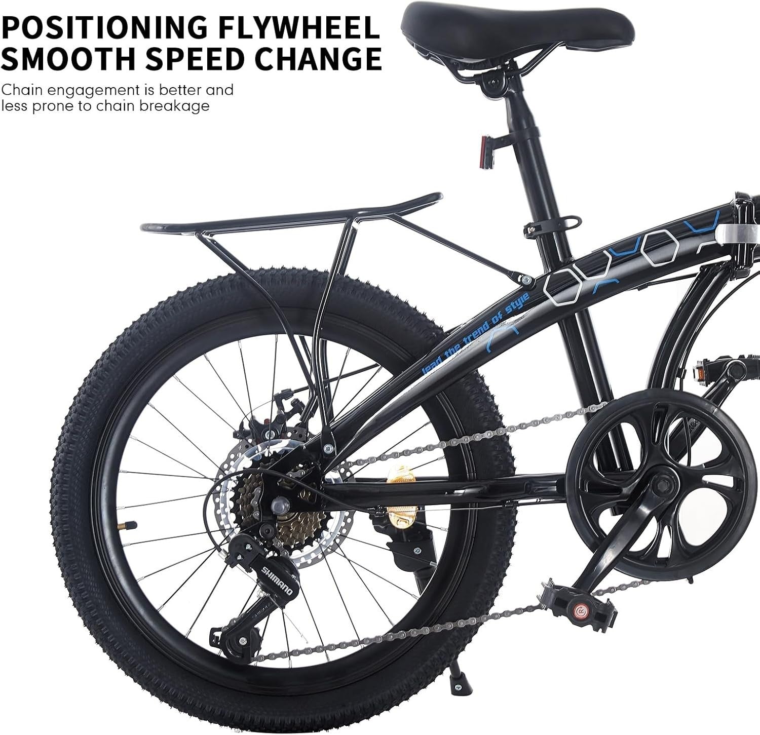 20" Folding Bike Lightweight Aluminium Frame 7-Speed Shimano Disc Brakes