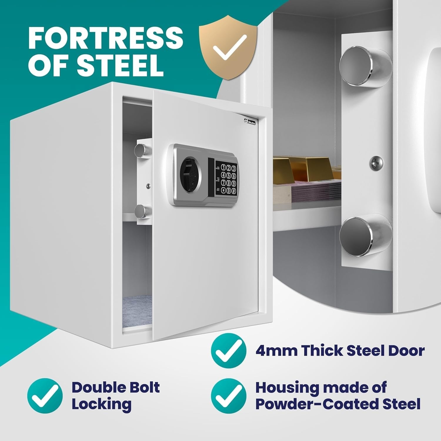 Electronic Safe Digital Keypad Lock 45L Steel Security Cash Safe Box