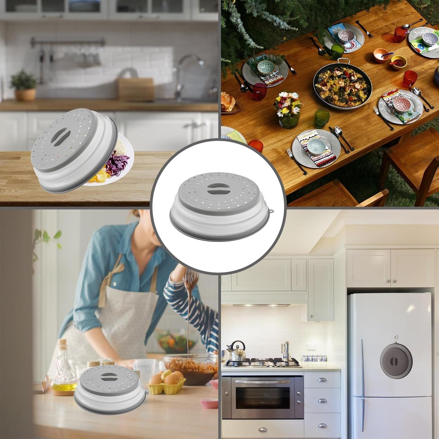 Microwave Splatter Guard Lid Cover Steam Vents Easy-Clean Food Protector