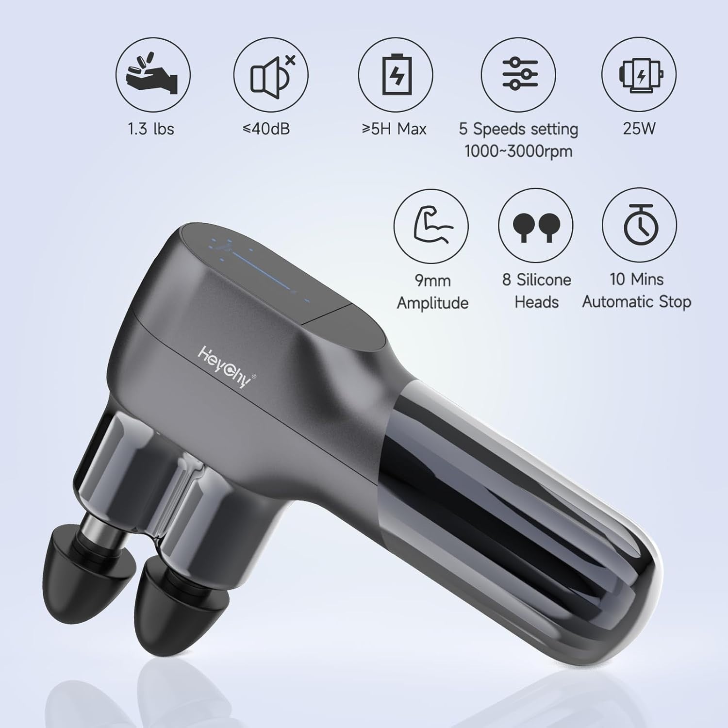 Mini Dual Head Massage Gun Deep Tissue Muscle Relief Portable Therapy Tool