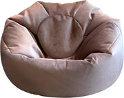 Plush Velvet Beanbag Chair Large Soft Lounger Indoor Floor Seating Blush Lilac