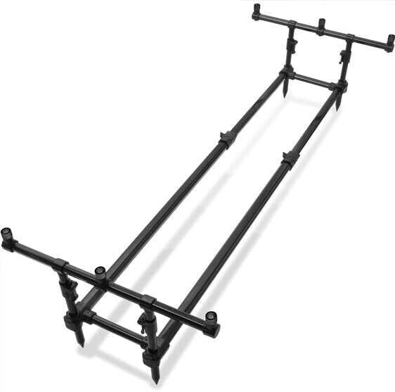 Adjustable 3 Rod Carp Fishing Pod Stand Aluminium Black w/Bag