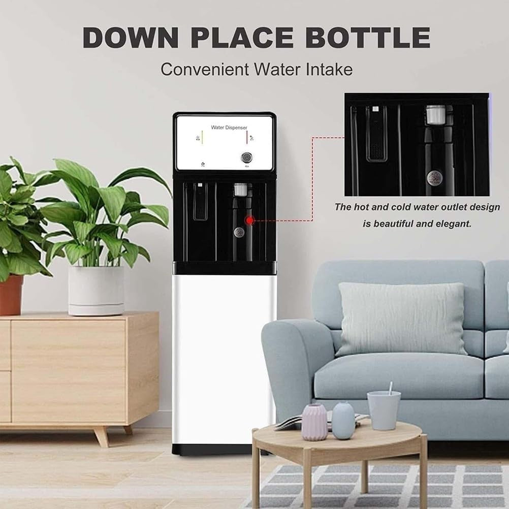 Freestanding Hot & Cold Water Cooler Mains Fed Ice Function Home Office