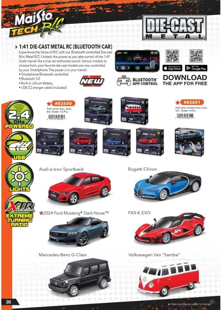 R/C G-Class 1:41 Scale – Die-Cast Bluetooth Remote Control Car