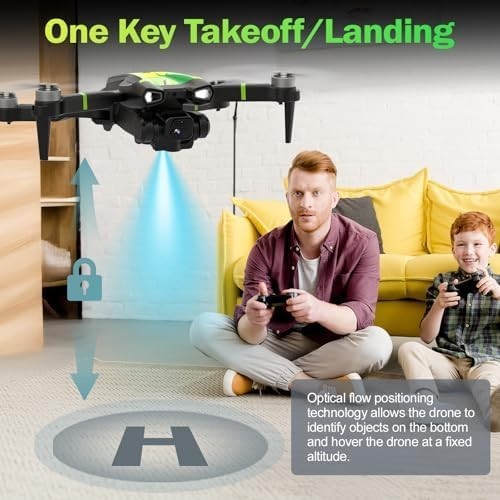 Foldable 4K Mini Drone with Brushless Motor, Optical Flow, 3D Flips RC Quadcopte