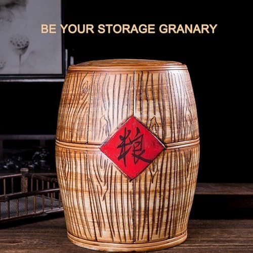 Ceramic Rice Storage Container with Lid Sealed Grain Dispenser Jar