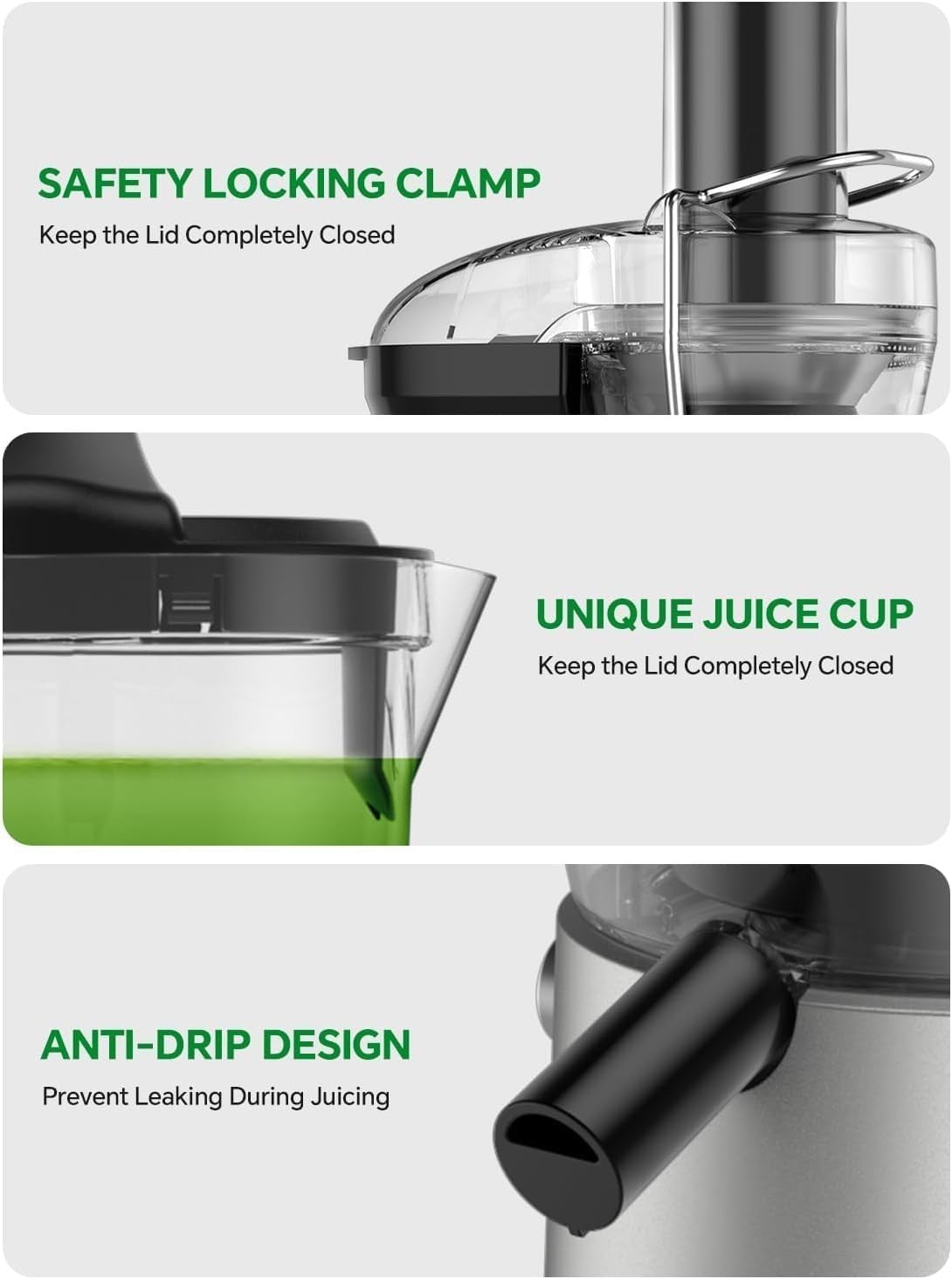 1200W Centrifugal Juicer 75mm Wide Chute Whole Fruit High Yield