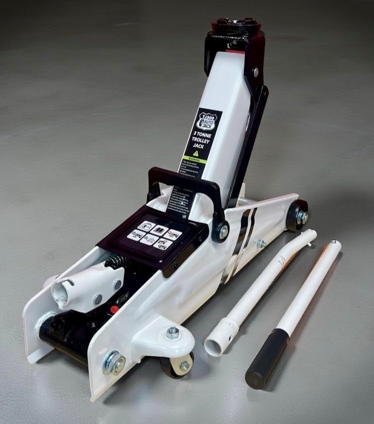 3 Ton Hydraulic Trolley Jack 135–400mm Long Chassis Heavy Duty Car Van Lift