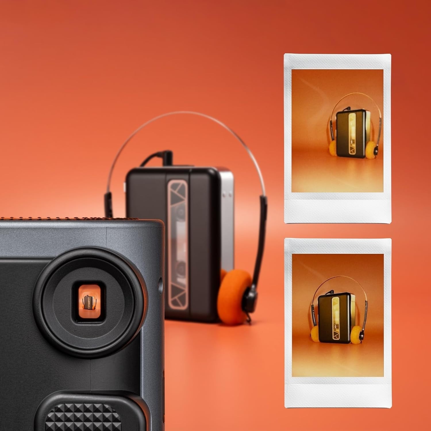 Mini Instant Camera Auto Exposure Selfie Mirror Retro Design Camera