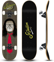 31" Complete Skateboard Maple Double Kick Trick Board PU Wheels Teens Adults