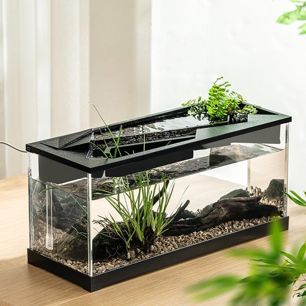 11.6L Desktop Acrylic Fish Tank with Pump, Light & Ecological Filter
