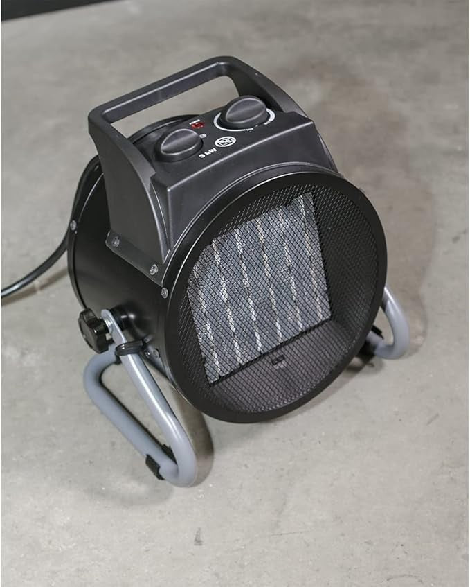 3000W Industrial Electric Fan Heater Portable Thermostat Adjustable Heat