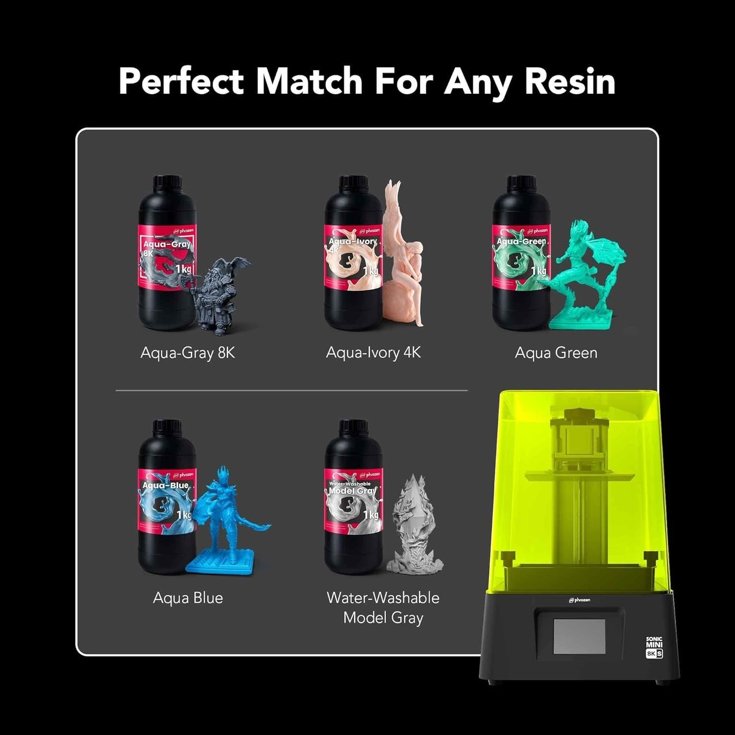 8K Resin 3D Printer 22µm Ultra Detail Mono LCD Beginner Desktop