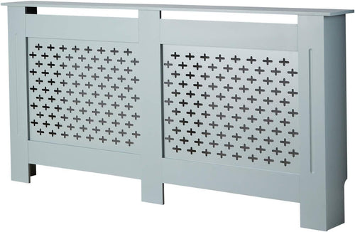 Grey Radiator Cover Extra Large 172cm Wooden Cabinet with Shelf