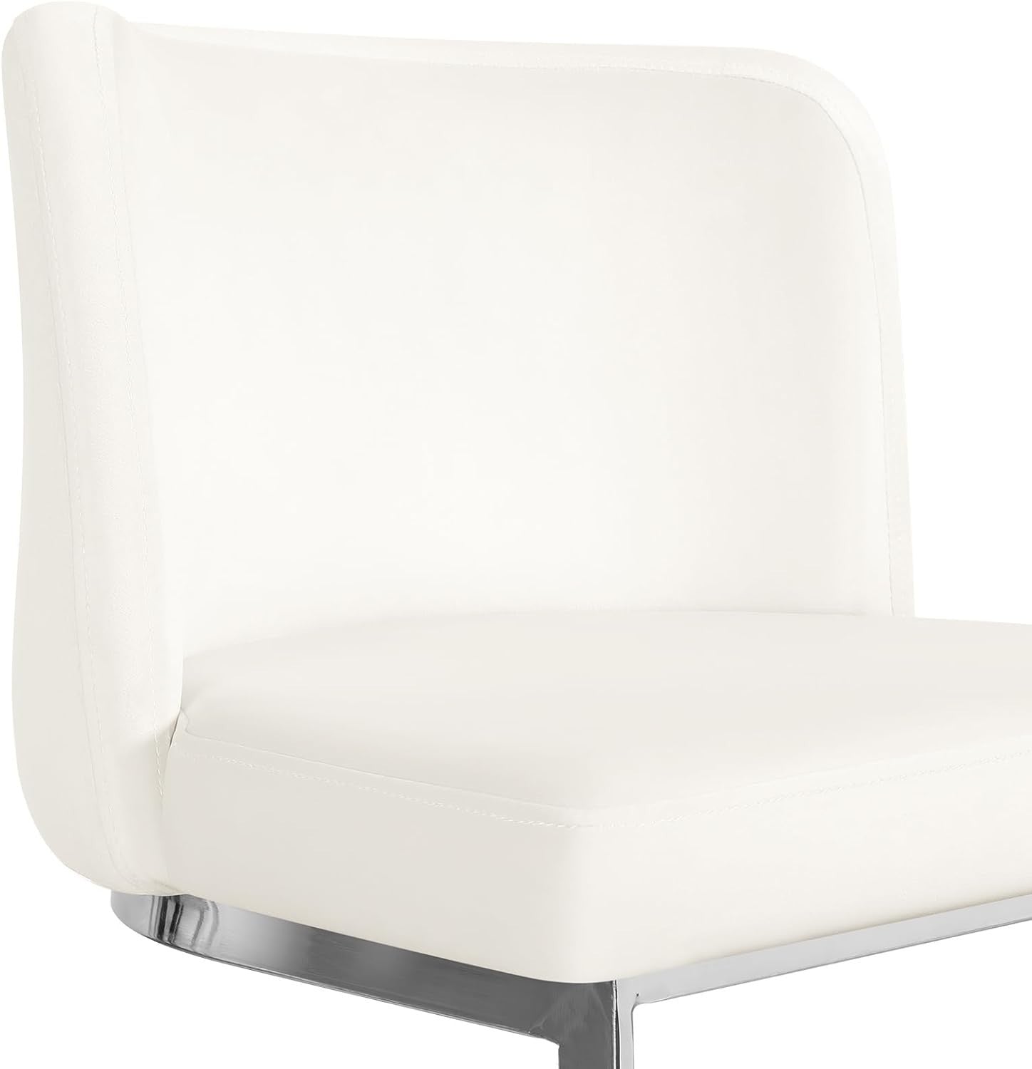 Blonde White PU Bar Stools Set of 2 – Modern Counter Chairs