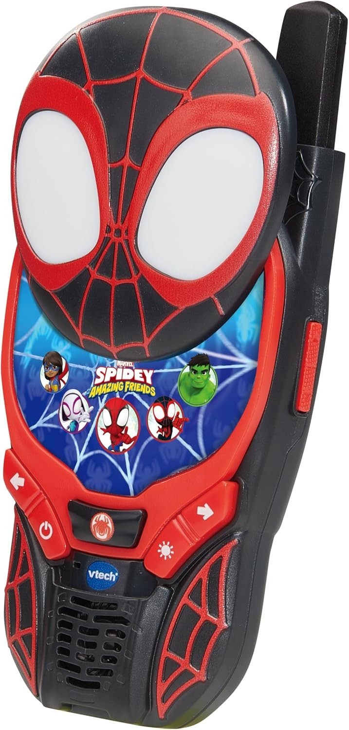 Kids Spidey Walkie Talkies 2 Pack Light Up Toys 200m Range Gift