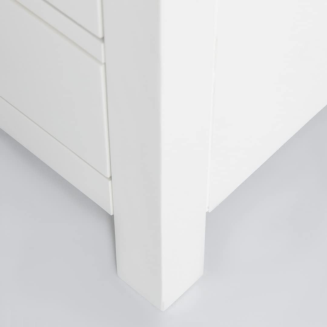White Oak Top 6 Drawer Chest Solid Wood Bedroom Storage Cabinet Painted