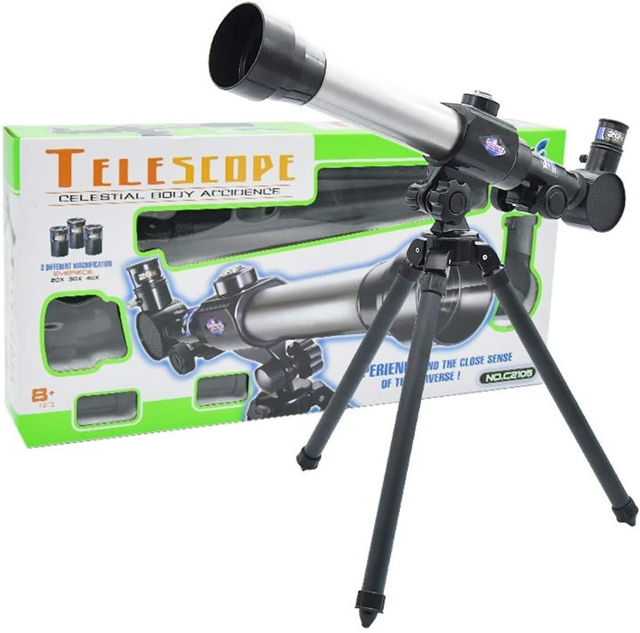 60mm HD Refractor Telescope Kids Beginners with Tripod Assorted
