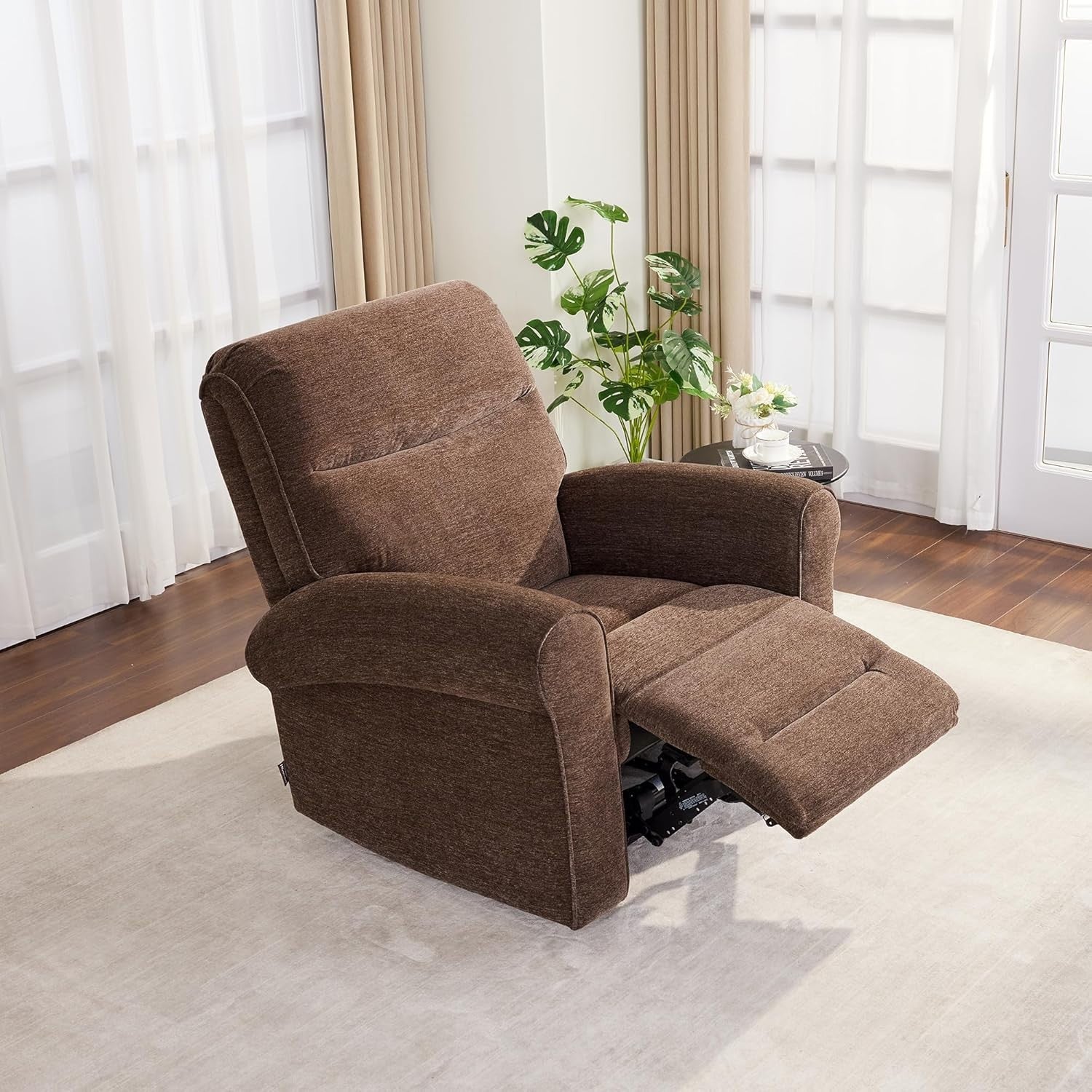 Wall Hugger Recliner Chair Small Space RV Compact Electric USB Fabric Medium