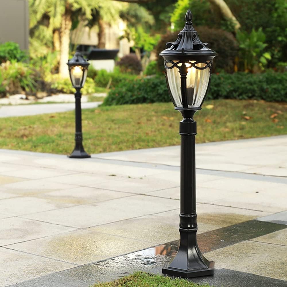 Outdoor Post Light Retro Garden Lantern IP55 E27 60W Lamp (B)