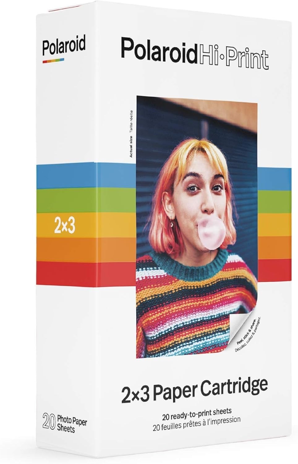 60 Sheets Photo Paper Cartridge 2x3 Sticky Back Printer Refill Pack