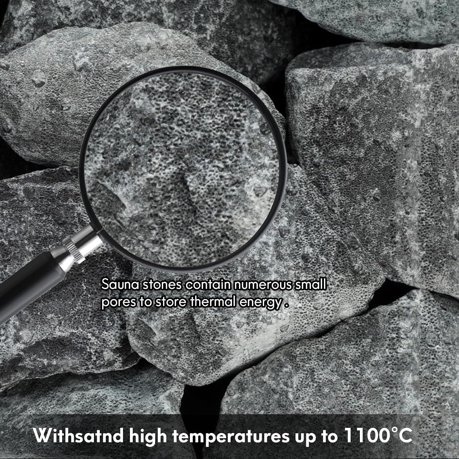 35lb/16kg A+ Grade Sauna Stones – Volcanic Rocks for Sauna Heater Accessories