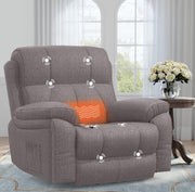 Oversized Lift Recliner Chair w/ Massage Heat USB-C Footrest for Elderly Grey