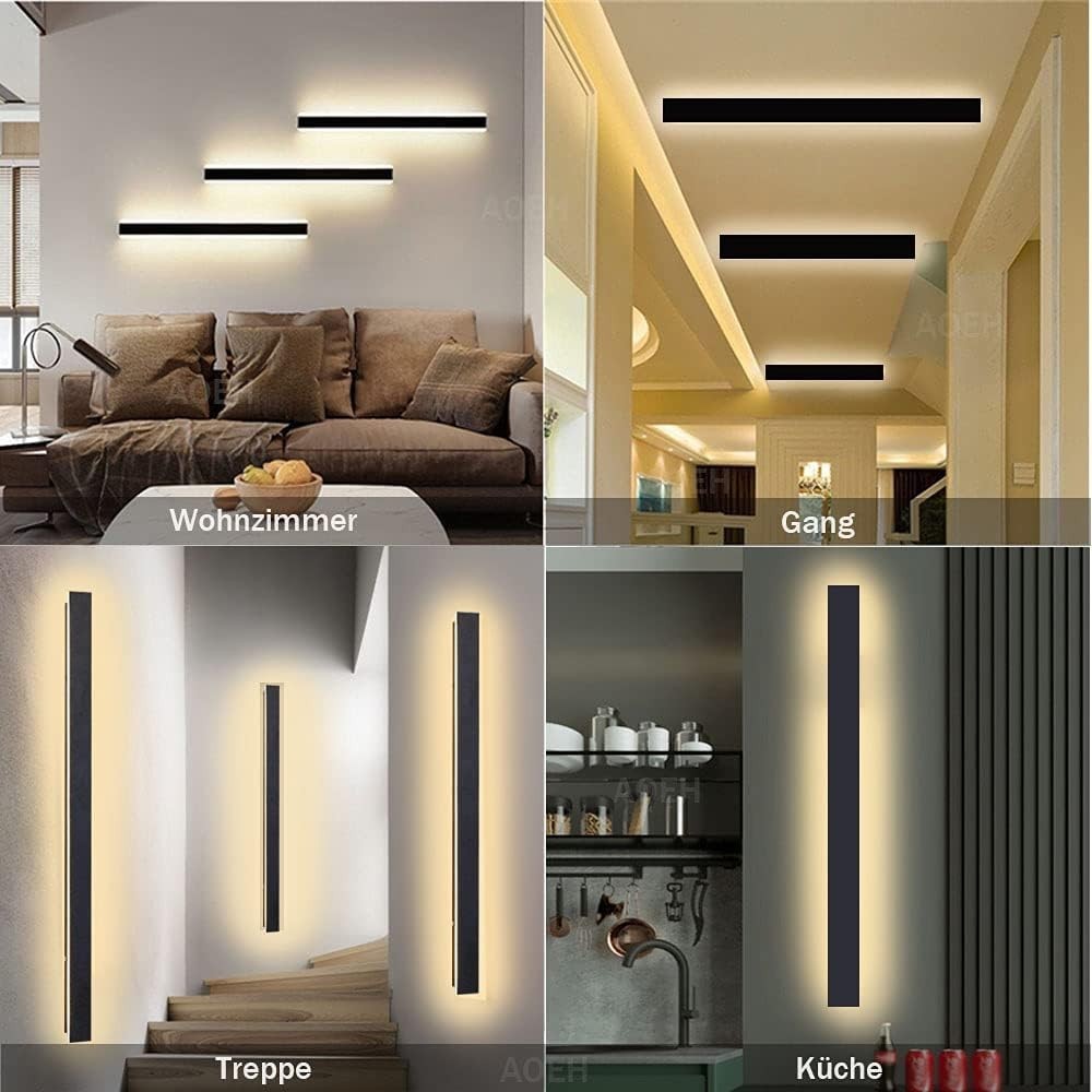 Waterproof LED Outdoor Wall Light 40W Modern Sconce Warm White 115cm