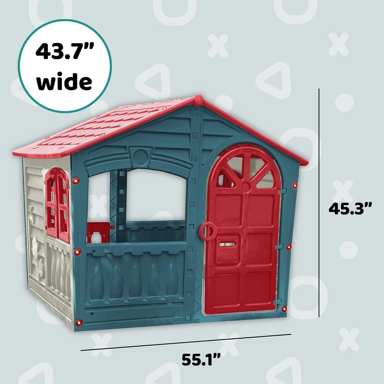 Kids Plastic Playhouse Indoor Outdoor Garden House Ages 2+
