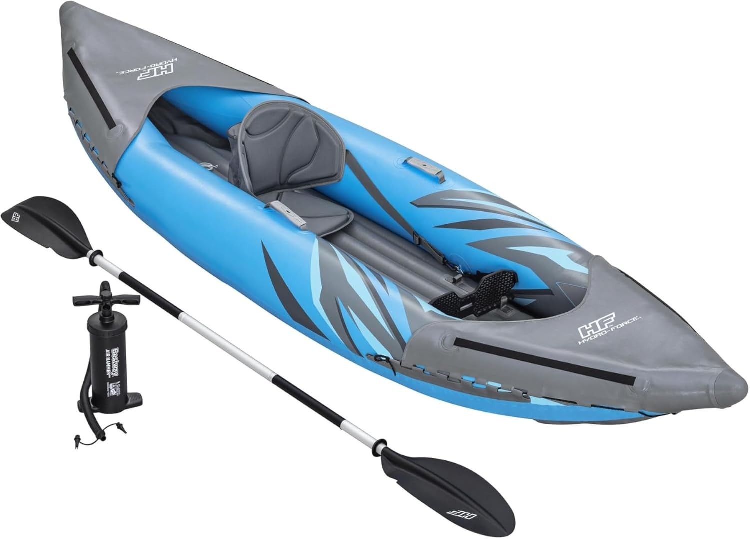 1 Person Inflatable Kayak Set w/ Paddle Pump Carry Bag Blue