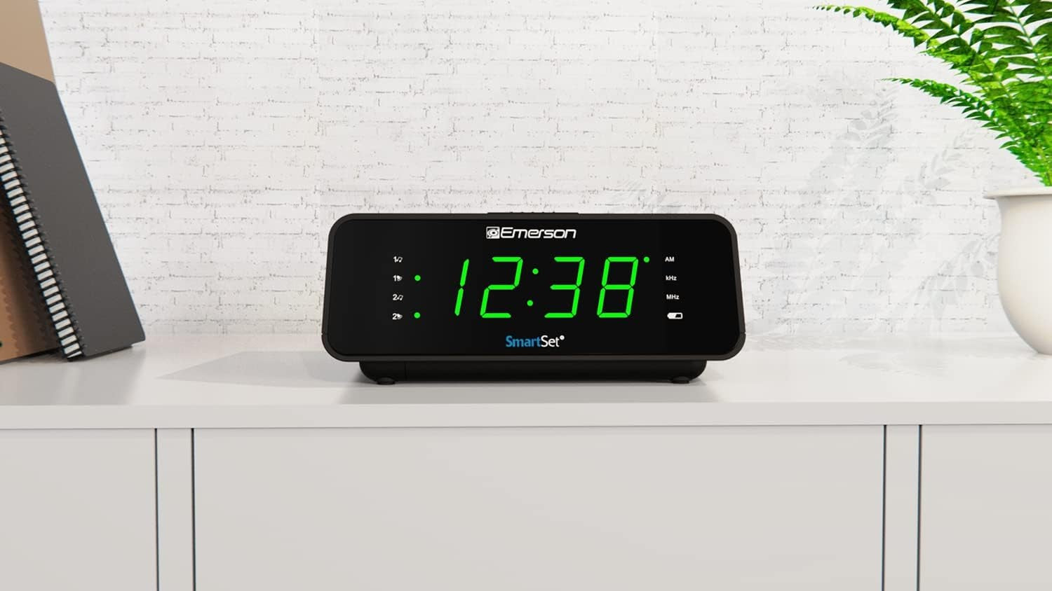 Alarm Clock Radio AM FM LED Display Dimmer Sleep Timer Bedside Clock