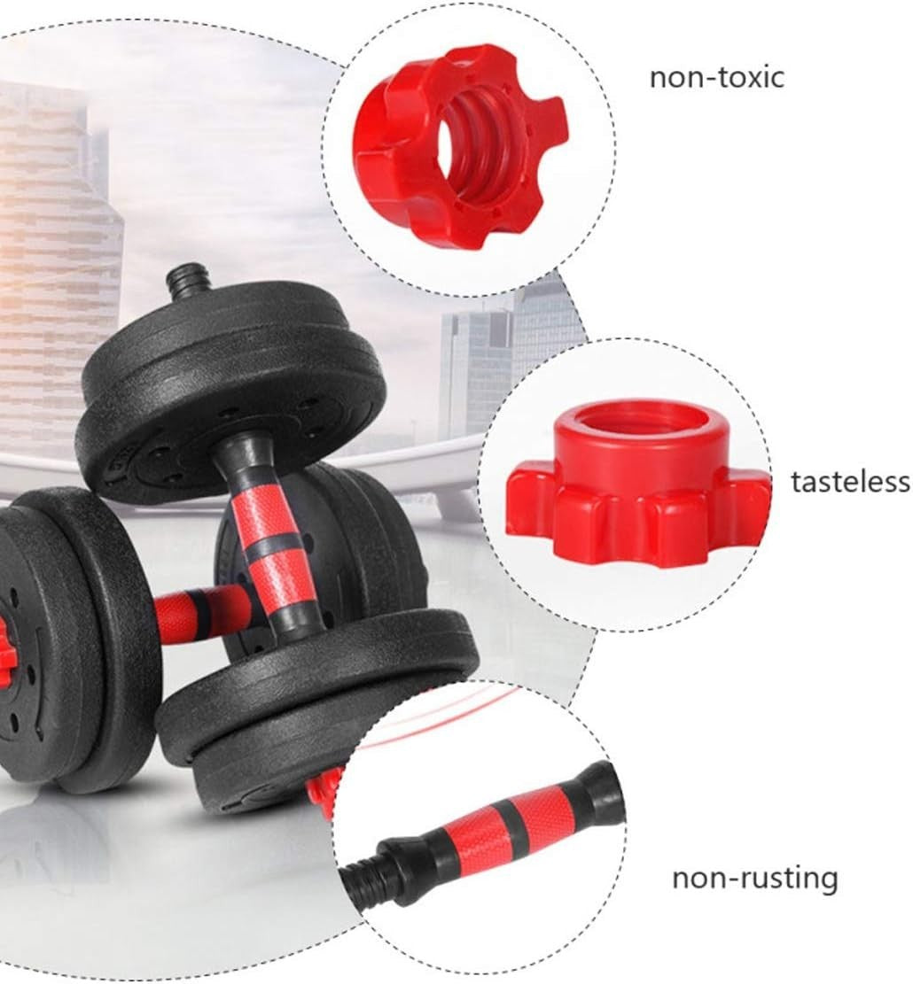 Adjustable Dumbbell Set 20kg or 30kg Spinner Locks Non Slip Steel Bars