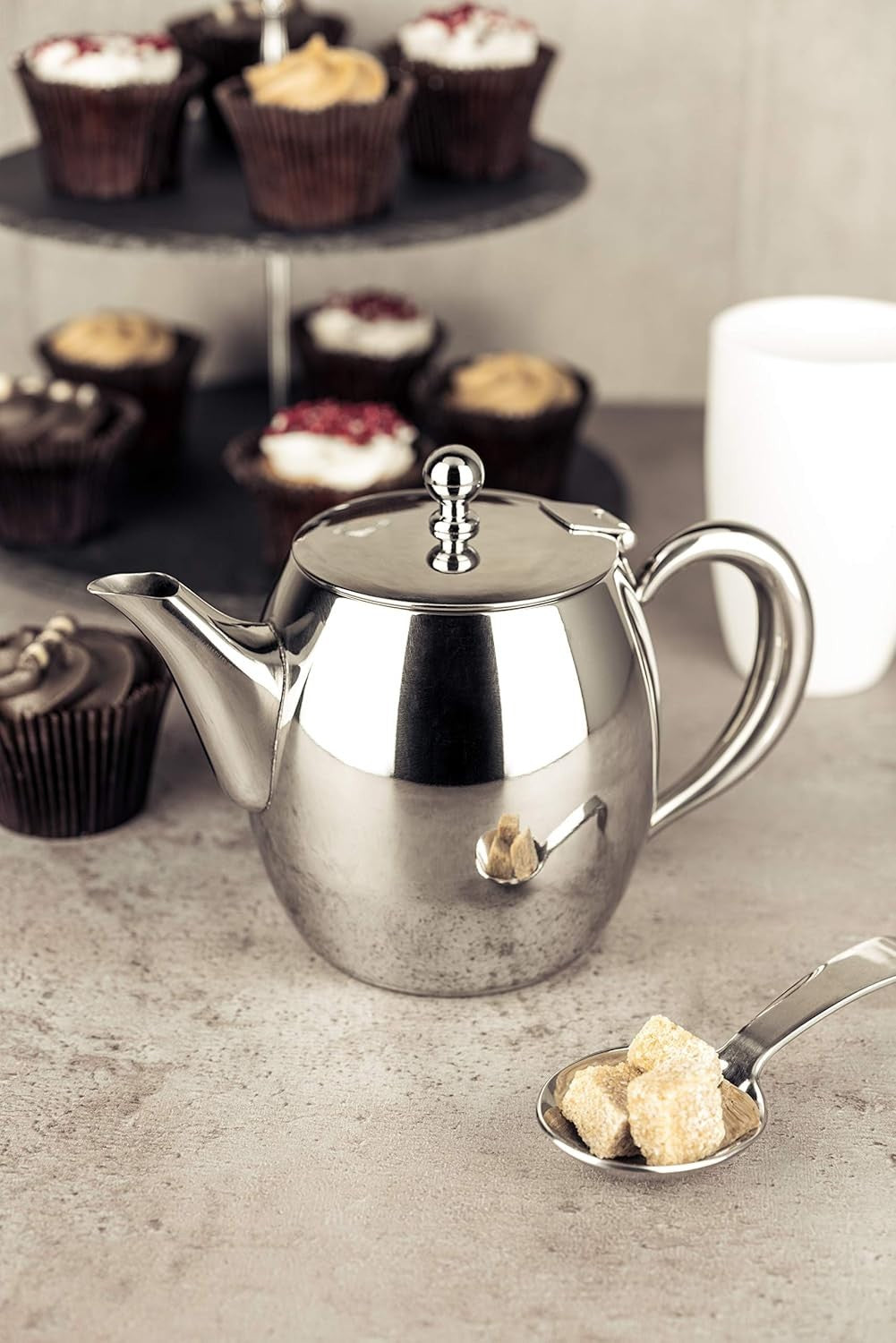 Stainless Steel Teapot 1L Tea Pot Stay Cool Handle Drip Free Spout