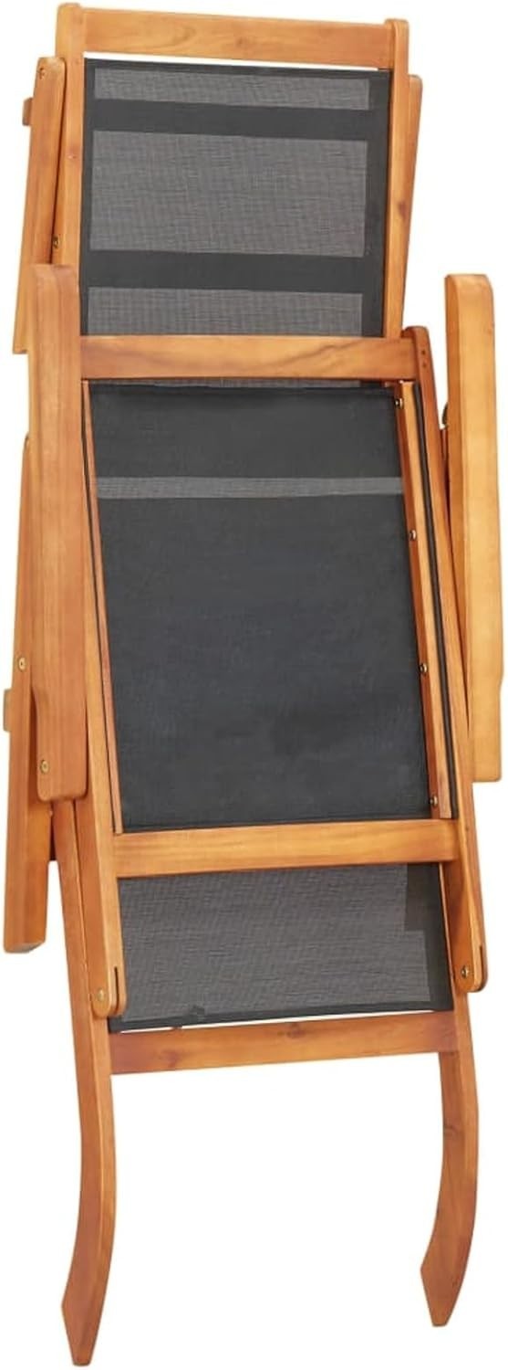 Wooden Garden Sun Lounger Recliner – Acacia Deck Chair Outdoor Daybed