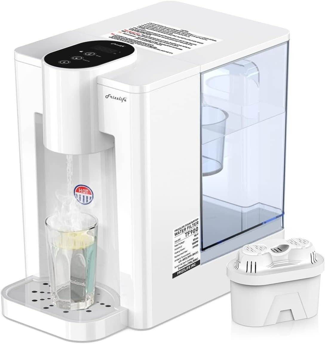 Instant Hot Water Dispenser Filter 3.2L Touch Control 5 Temp Safety Lock