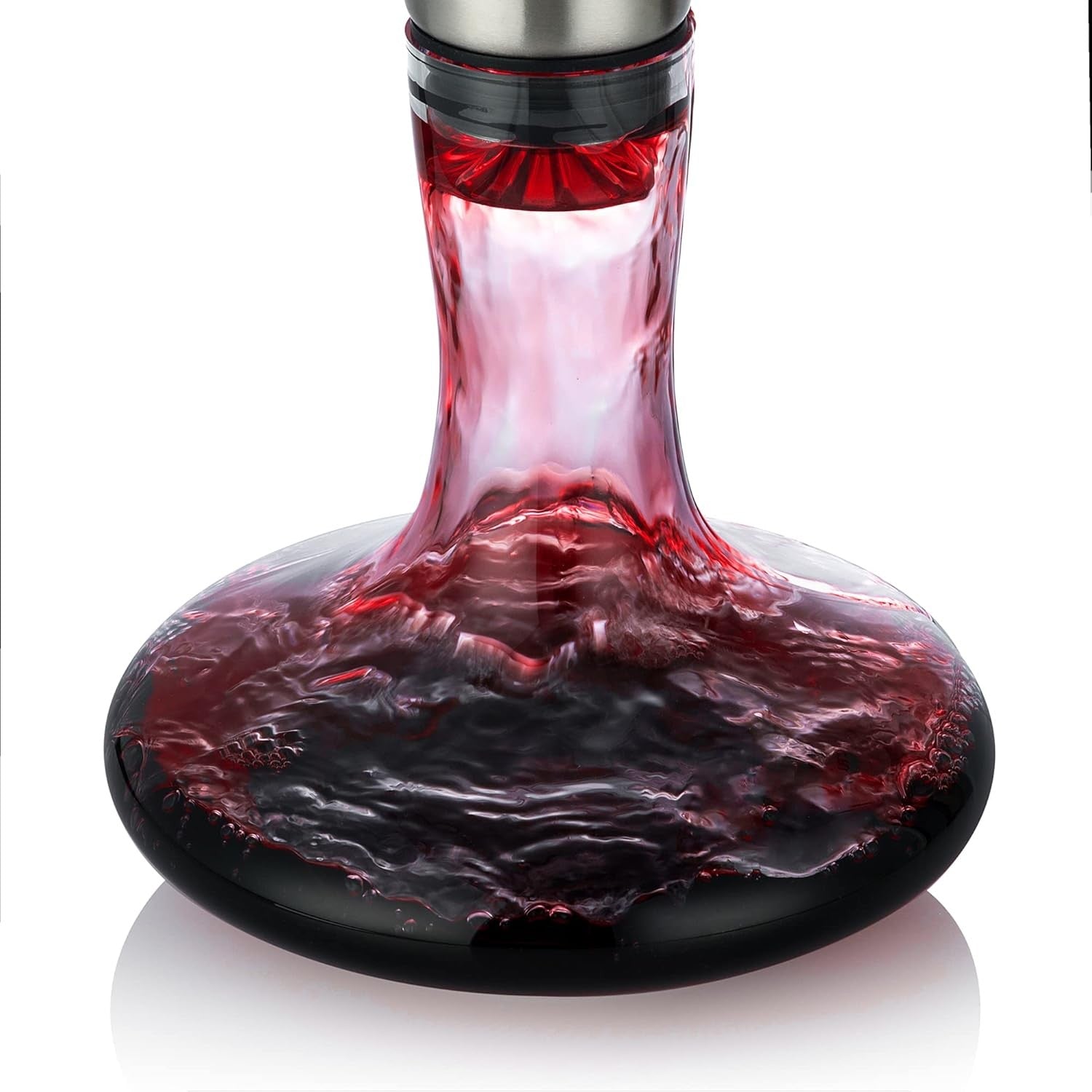 Wine Decanter with Built-In Aerator Filter 1200ml Crystal Carafe Gift Set