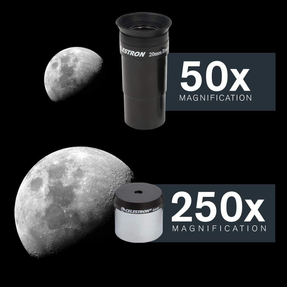 127mm Reflector Telescope with EQ Mount, Eyepieces & Barlow Lens, Black