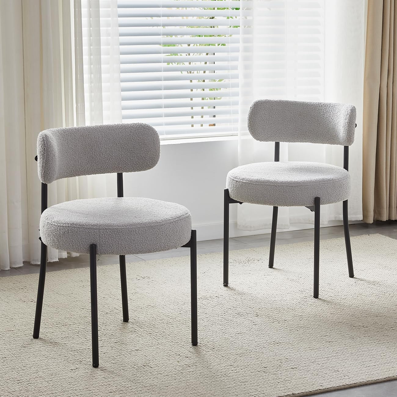 Round Glass Dining Table Set 2 Grey Velvet Chairs Compact Modern Kitchen