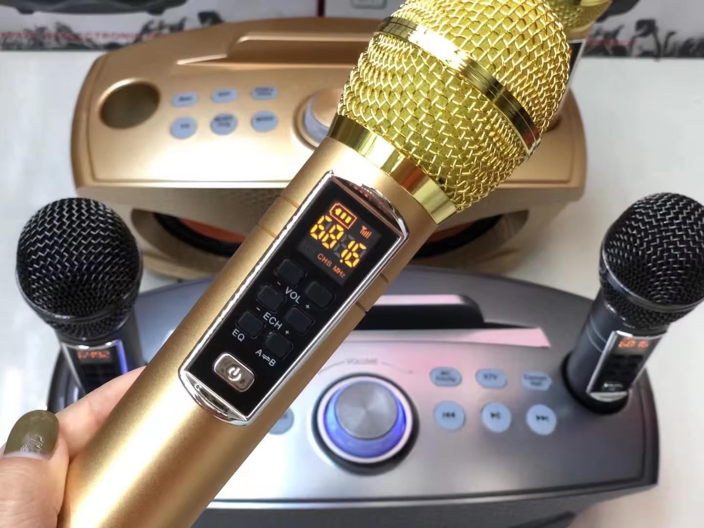 Omana Portable Karaoke Machine 30W Wireless Bluetooth Dual Mic Party Speaker
