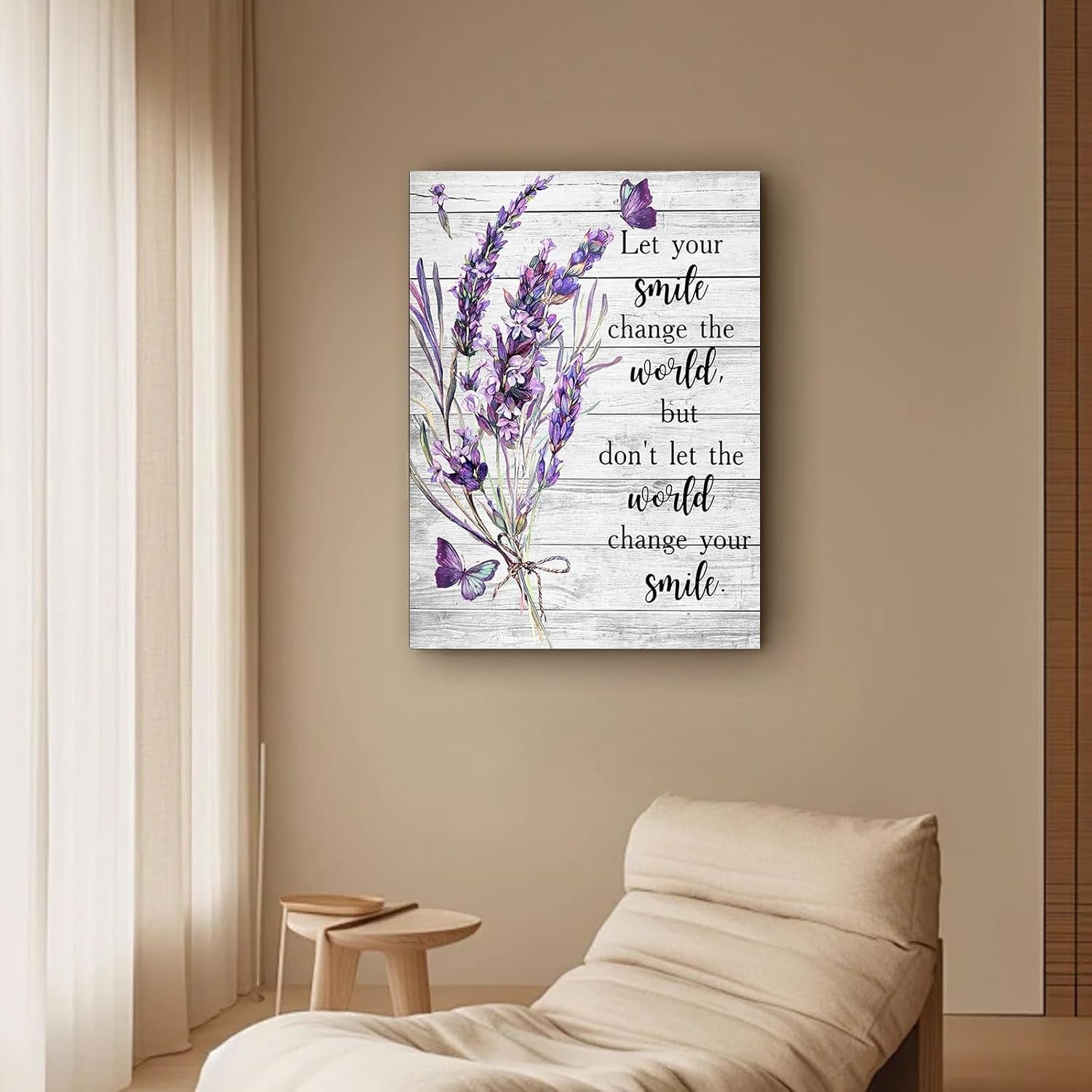 Lavender Quote Canvas Wall Art 12x16 Framed Inspirational Bedroom Decor