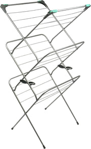 3 Tier Clothes Airer Indoor Folding Laundry Drying Rack 18m Space