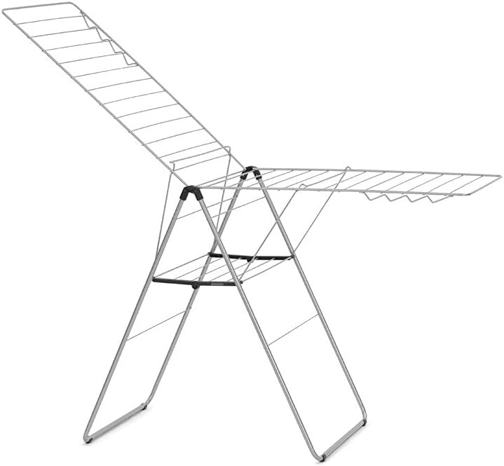 Large Indoor Clothes Airer 25m Stainless Steel Foldable Drying Rack Adjustable