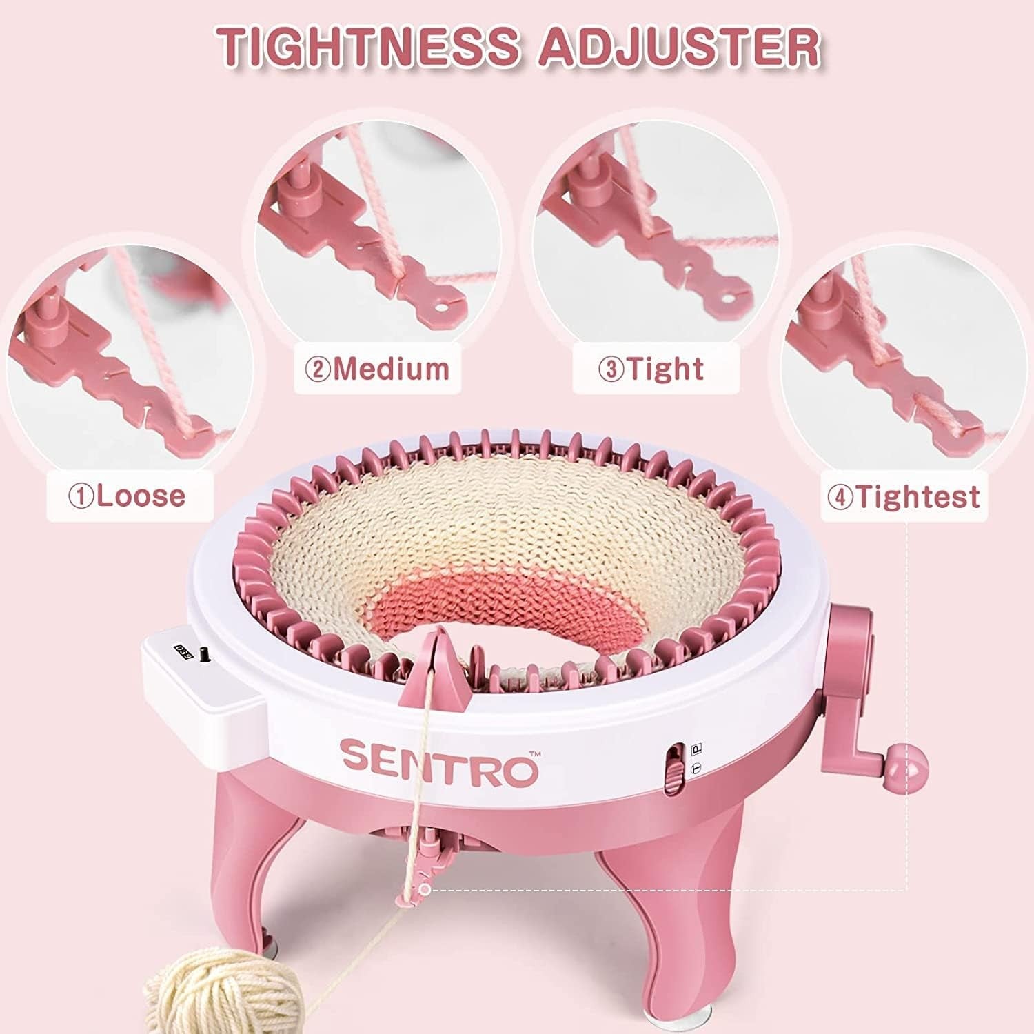 48 Needle Knitting Machine Circular Loom Dual Mode with Row Counter