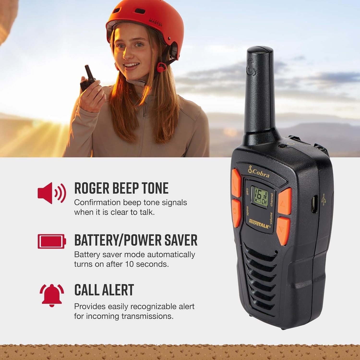 Walkie Talkies 2 Pack Long Range 5KM Rechargeable 8 Channel Radio